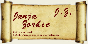 Janja Zorkić vizit kartica